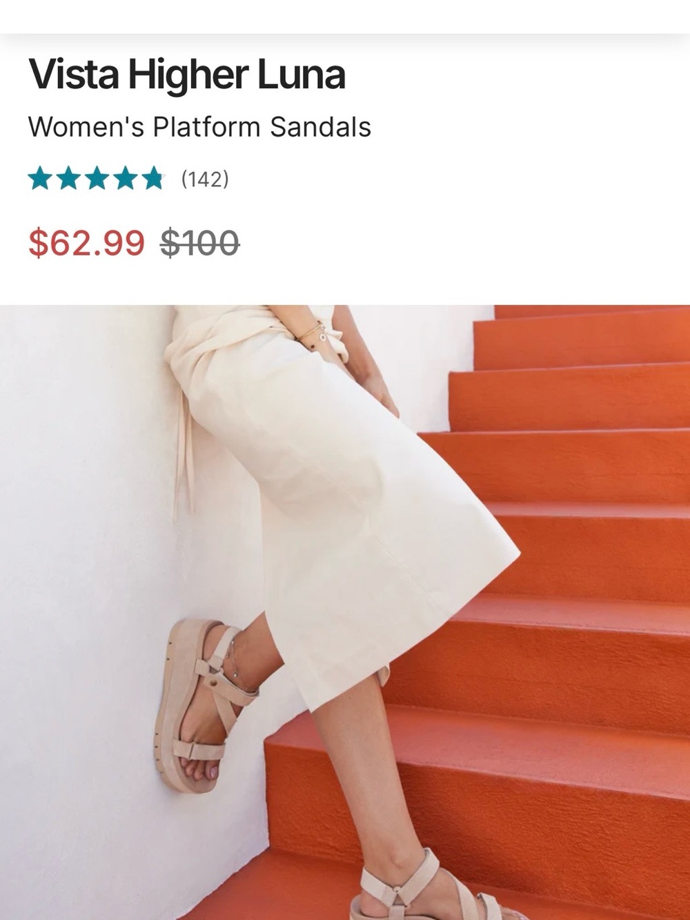 Reef | Vista Higher Luna Black Platform Sandals - Picture 4 of 13